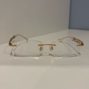 Charmant Gold Rimless Eyeglasses